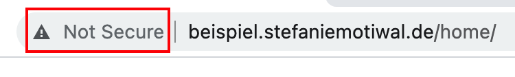 SSL Zertifikat fehlt - not secure