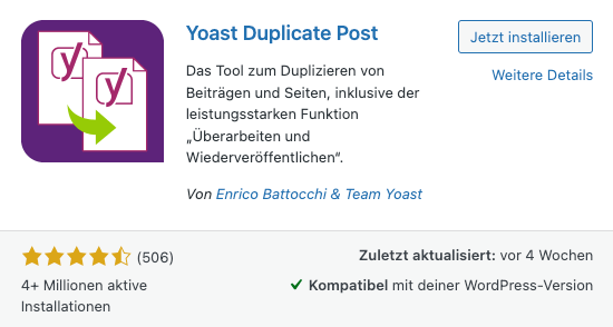Yoast Duplicate Plugin