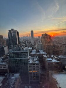 Blick aus dem Hotelfenster in New York City