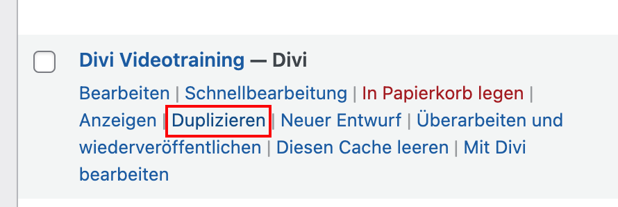 Unscheinbar, aber super praktisch: Die Duplizieren Funktion