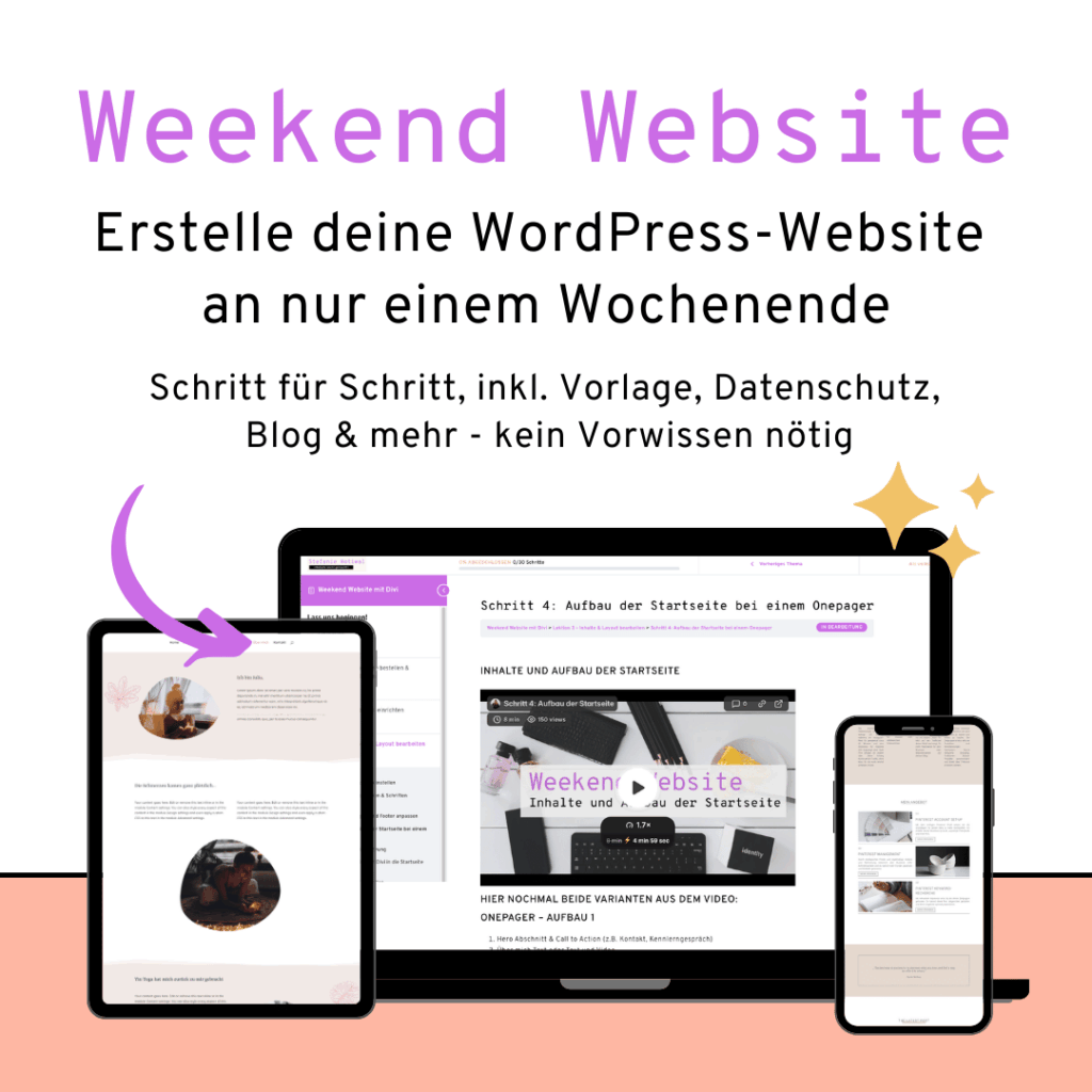Weekend Website - Erstelle deine Website an einem Wochenende