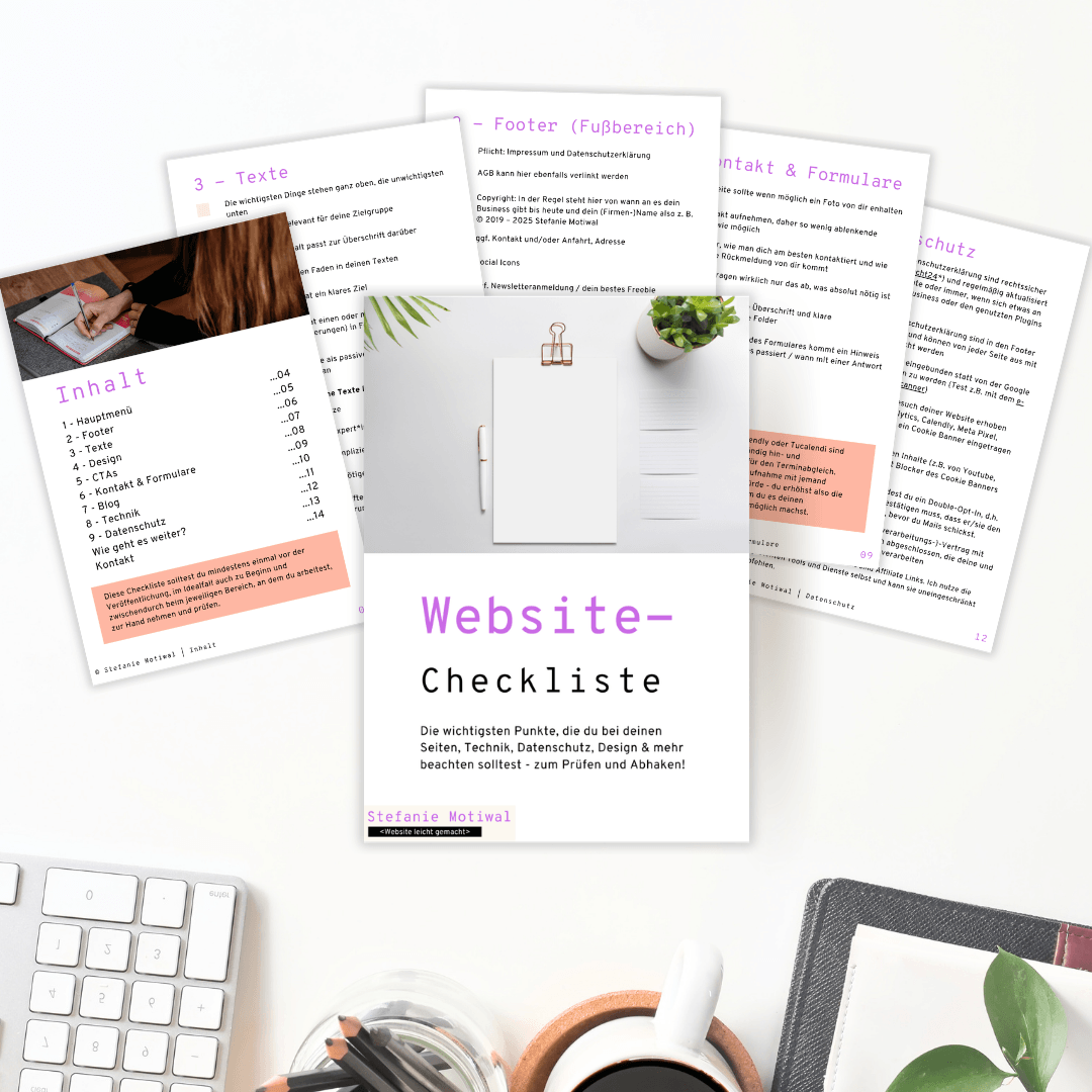 WScheckliste Website Checkliste